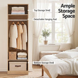 Darrahopens Home & Garden > Storage > Clothing & Wardrobe Storage Artiss 2X Wardrobe Clothes Closet Storage Organiser Armoire Pine In Australia - Darrahopens