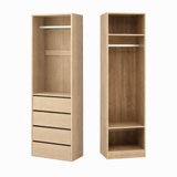 Darrahopens Home & Garden > Storage > Clothing & Wardrobe Storage Artiss 2X Wardrobe Clothes Closet Storage Organiser Armoire Pine In Australia - Darrahopens