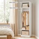 Darrahopens Home & Garden > Storage > Clothing & Wardrobe Storage Artiss 2X Wardrobe Clothes Closet Storage Organiser Shelf White In Australia - Darrahopens