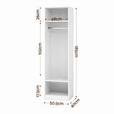 Darrahopens Home & Garden > Storage > Clothing & Wardrobe Storage Artiss 2X Wardrobe Clothes Closet Storage Organiser Shelf White In Australia - Darrahopens