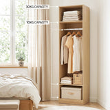 Darrahopens Home & Garden > Storage > Clothing & Wardrobe Storage Artiss Wardrobe Clothes Closet Storage Organizer Shelf Pine