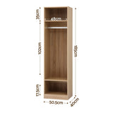 Darrahopens Home & Garden > Storage > Clothing & Wardrobe Storage Artiss Wardrobe Clothes Closet Storage Organizer Shelf Pine