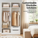 Darrahopens Home & Garden > Storage > Clothing & Wardrobe Storage Artiss Wardrobe Clothes Closet Storage Organizer Shelf White
