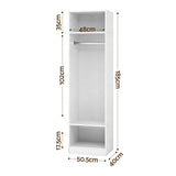 Darrahopens Home & Garden > Storage > Clothing & Wardrobe Storage Artiss Wardrobe Clothes Closet Storage Organizer Shelf White