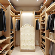 Darrahopens Home & Garden > Storage > Clothing & Wardrobe Storage Beige Hanging Storage Bag for Closets, Portable 16 Pockets Hanging Organizer for Socks, Bras and Underwear, Closet Organizers and Storage Closet Bag, Behind the Door Organizer In Australia - Darrahopens