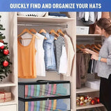 Darrahopens Home & Garden > Storage > Clothing & Wardrobe Storage Cap Storage Bag | Set of 2 Storage Bag / Storage Sleeve - for baseball caps and other caps | Cap Organizer with 2 Handles for Closet | Moisture Protection - Gray