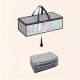 Darrahopens Home & Garden > Storage > Clothing & Wardrobe Storage Cap Storage Bag | Set of 2 Storage Bag / Storage Sleeve - for baseball caps and other caps | Cap Organizer with 2 Handles for Closet | Moisture Protection - Gray