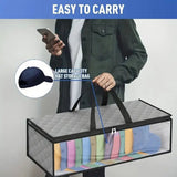 Darrahopens Home & Garden > Storage > Clothing & Wardrobe Storage Cap Storage Bag | Set of 2 Storage Bag / Storage Sleeve - for baseball caps and other caps | Cap Organizer with 2 Handles for Closet | Moisture Protection - Gray