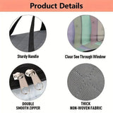 Darrahopens Home & Garden > Storage > Clothing & Wardrobe Storage Cap Storage Bag | Set of 2 Storage Bag / Storage Sleeve - for baseball caps and other caps | Cap Organizer with 2 Handles for Closet | Moisture Protection - Gray
