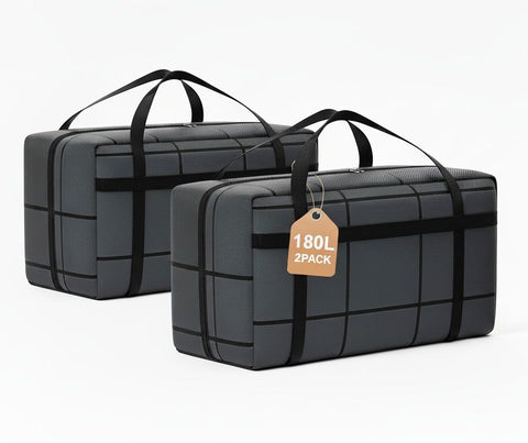 Darrahopens Home & Garden > Storage > Clothing & Wardrobe Storage CARLA HOME 2-Pack 180L Extra Large Moving Storage Bags with Handles & Duty Zippered for Clothes, Travel, Space Saving & Camping