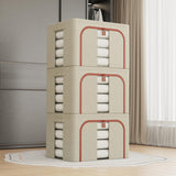 Darrahopens Home & Garden > Storage > Clothing & Wardrobe Storage CARLA HOME 3 pack Large Clothes Storage Bins with Lids for Clothing, Bedding, Blankets, Toys (66L capacity - Beige)