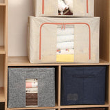 Darrahopens Home & Garden > Storage > Clothing & Wardrobe Storage CARLA HOME 3 pack Large Clothes Storage Bins with Lids for Clothing, Bedding, Blankets, Toys (66L capacity - Beige)