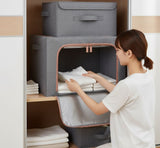 Darrahopens Home & Garden > Storage > Clothing & Wardrobe Storage CARLA HOME 3 pack Large Clothes Storage Bins with Lids for Clothing, Bedding, Blankets, Toys (66L capacity - Grey)