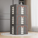 Darrahopens Home & Garden > Storage > Clothing & Wardrobe Storage CARLA HOME 3 pack Large Clothes Storage Bins with Lids for Clothing, Bedding, Blankets, Toys (66L capacity - Grey)
