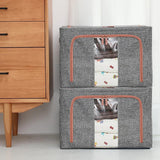 Darrahopens Home & Garden > Storage > Clothing & Wardrobe Storage CARLA HOME 3 pack Large Clothes Storage Bins with Lids for Clothing, Bedding, Blankets, Toys (66L capacity - Grey)