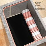 Darrahopens Home & Garden > Storage > Clothing & Wardrobe Storage CARLA HOME 3 pack Large Clothes Storage Bins with Lids for Clothing, Bedding, Blankets, Toys (66L capacity - Grey)