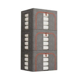 Darrahopens Home & Garden > Storage > Clothing & Wardrobe Storage CARLA HOME 3 pack Large Clothes Storage Bins with Lids for Clothing, Bedding, Blankets, Toys (66L capacity - Grey)