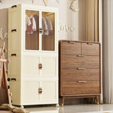 Darrahopens Home & Garden > Storage > Clothing & Wardrobe Storage CARLA HOME 3 - Tier Foldable Wardrobe Cabinet - White - Plastic - Clothe Storage In Australia - Darrahopens