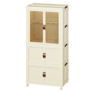 Darrahopens Home & Garden > Storage > Clothing & Wardrobe Storage CARLA HOME 3 - Tier Foldable Wardrobe Cabinet - White - Plastic - Clothe Storage In Australia - Darrahopens