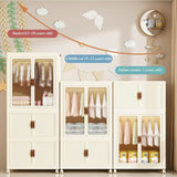 Darrahopens Home & Garden > Storage > Clothing & Wardrobe Storage CARLA HOME 3 - Tier Foldable Wardrobe Cabinet - White - Plastic - Clothe Storage In Australia - Darrahopens