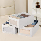Darrahopens Home & Garden > Storage > Clothing & Wardrobe Storage CARLA HOME 6 Pack Closet Storage Bins with Clear Window for Shelves, Clothes, Toys, Wardrobe & Bedroom Organization