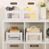 Darrahopens Home & Garden > Storage > Clothing & Wardrobe Storage CARLA HOME 6 Pack Closet Storage Bins with Clear Window for Shelves, Clothes, Toys, Wardrobe & Bedroom Organization