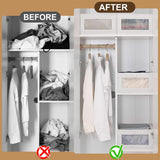 Darrahopens Home & Garden > Storage > Clothing & Wardrobe Storage CARLA HOME 6 Pack Closet Storage Bins with Clear Window for Shelves, Clothes, Toys, Wardrobe & Bedroom Organization