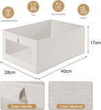 Darrahopens Home & Garden > Storage > Clothing & Wardrobe Storage CARLA HOME 6 Pack Closet Storage Bins with Clear Window for Shelves, Clothes, Toys, Wardrobe & Bedroom Organization