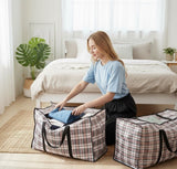 Darrahopens Home & Garden > Storage > Clothing & Wardrobe Storage CARLA HOME 6 Pack Large Moving Storage Bags with Zipper & Handles for Clothes, Bedding, Blankets, Dorm & Travel (80x55x25cm)
