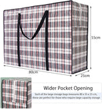 Darrahopens Home & Garden > Storage > Clothing & Wardrobe Storage CARLA HOME 6 Pack Large Moving Storage Bags with Zipper & Handles for Clothes, Bedding, Blankets, Dorm & Travel (80x55x25cm)