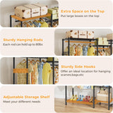 Darrahopens Home & Garden > Storage > Clothing & Wardrobe Storage CARLA HOME Heavy Duty Clothing Garment Rack Organizer with Hanging Rods & Storage Shelves for Clothes, Shoes & Wardrobe