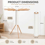 Darrahopens Home & Garden > Storage > Clothing & Wardrobe Storage CARLA HOME Tripod Clothes Drying Rack, 16 Rod Foldable, Wooden Poles In Australia - Darrahopens