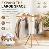 Darrahopens Home & Garden > Storage > Clothing & Wardrobe Storage CARLA HOME Tripod Clothes Drying Rack, 16 Rod Foldable, Wooden Poles In Australia - Darrahopens