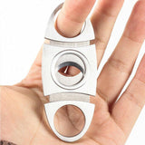 Darrahopens Home & Garden > Storage > Clothing & Wardrobe Storage Cigar Cutter Double Blades Knife Scissors Stainless Steel Tobacco Tool