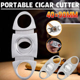 Darrahopens Home & Garden > Storage > Clothing & Wardrobe Storage Cigar Cutter Double Blades Knife Scissors Stainless Steel Tobacco Tool
