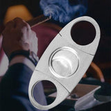 Darrahopens Home & Garden > Storage > Clothing & Wardrobe Storage Cigar Cutter Double Blades Knife Scissors Stainless Steel Tobacco Tool