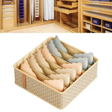 Darrahopens Home & Garden > Storage > Clothing & Wardrobe Storage Closet Drawer Organizer Dividers Fabric Dresser Closet Organizers Storage Bins Space Saving Mess Free Beige Large 6 Grid 32x32x11cm In Australia - Darrahopens