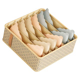 Darrahopens Home & Garden > Storage > Clothing & Wardrobe Storage Closet Drawer Organizer Dividers Fabric Dresser Closet Organizers Storage Bins Space Saving Mess Free Beige Large 6 Grid 32x32x11cm In Australia - Darrahopens