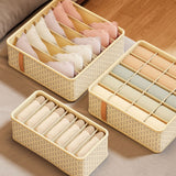 Darrahopens Home & Garden > Storage > Clothing & Wardrobe Storage Closet Drawer Organizer Dividers Fabric Dresser Closet Organizers Storage Bins Space Saving Mess Free Beige Large 6 Grid 32x32x11cm In Australia - Darrahopens
