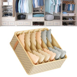 Darrahopens Home & Garden > Storage > Clothing & Wardrobe Storage Closet Drawer Organizer Dividers Fabric Dresser Closet Organizers Storage Bins Space Saving Mess Free Beige Large 6 Grid 32x32x11cm In Australia - Darrahopens