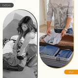 Darrahopens Home & Garden > Storage > Clothing & Wardrobe Storage Compression Packing Cubes for Suitcases Gray Extensible Organizer Set