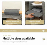 Darrahopens Home & Garden > Storage > Clothing & Wardrobe Storage Cotton Linen Suspended Wardrobe Organiser, 3 Tier, Grey, Compact Apparel Storage In Australia - Darrahopens