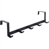 Darrahopens Home & Garden > Storage > Clothing & Wardrobe Storage Door Hook Hanger Coat Rack Drill Free for Hanging Clothes Hat Bag Towel Bathroom Entryway Black In Australia - Darrahopens