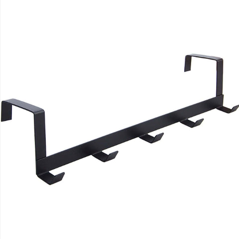 Darrahopens Home & Garden > Storage > Clothing & Wardrobe Storage Door Hook Hanger Coat Rack Drill Free for Hanging Clothes Hat Bag Towel Bathroom Entryway Black In Australia - Darrahopens