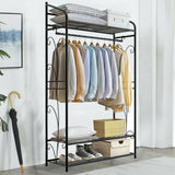 Darrahopens Home & Garden > Storage > Clothing & Wardrobe Storage Extra Large Iron Clothes Rack Garment Hanging Stand