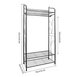 Darrahopens Home & Garden > Storage > Clothing & Wardrobe Storage Extra Large Iron Clothes Rack Garment Hanging Stand