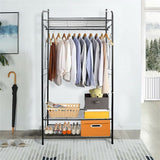 Darrahopens Home & Garden > Storage > Clothing & Wardrobe Storage Extra Large Iron Clothes Rack Garment Hanging Stand