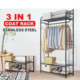 Darrahopens Home & Garden > Storage > Clothing & Wardrobe Storage Extra Large Metal Clothes Rail Storage Dress Hanging Garment Rack Portable Stand