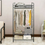 Darrahopens Home & Garden > Storage > Clothing & Wardrobe Storage Extra Large Metal Clothes Rail Storage Dress Hanging Garment Rack Portable Stand
