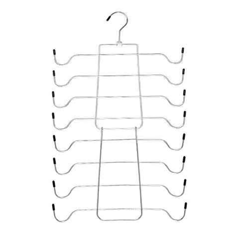 Darrahopens Home & Garden > Storage > Clothing & Wardrobe Storage Foldable Vertical Layered Bra and Lingerie Organiser Hanger(8 Tier: 50.5X30.5cm) - Stainless Steel Space Saver for Underwear, Bras, and Tank Tops